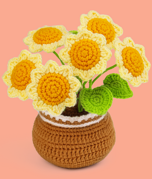 Yellow Sunflower Crochet Kits