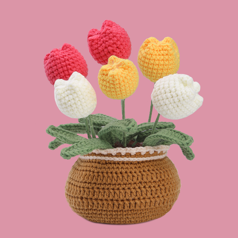 3-Color Tulip Crochet Kits