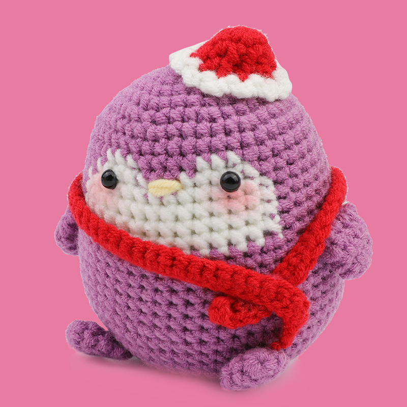Purple Penguin Crochet Kit